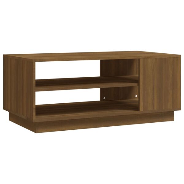 vidaXL Salontafel 102x55x43 cm bewerkt hout bruin eikenkleur