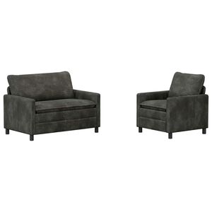 vidaXL Bankstel 2 st Antracietkleurig Polyester