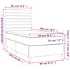 vidaXL Boxspring met matras stof zwart 80x200 cm