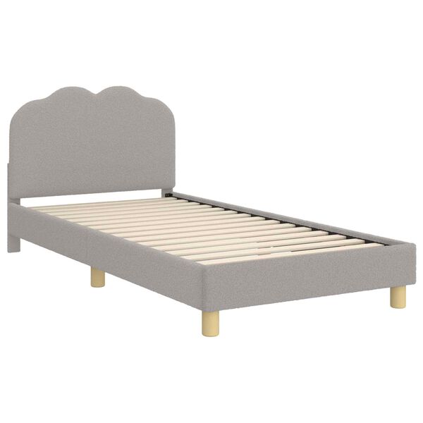 vidaXL Bedframe voor kinderen met hoofdbord Lichtgrijs 80 x 200 cm