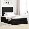vidaXL Ottoman bed met matrassen en LED's 120x200cm fluweel zwart