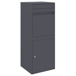 vidaXL Pakket inwerp box met opslag Antraciet 47,5 x 38 x 59 cm Staal
