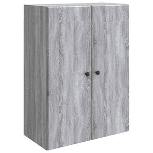 vidaXL Wandkast Grijs Sonoma 66 x 34,5 x 90 cm Bewerkt hout
