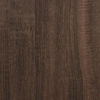 vidaXL Salontafel 70x50x50 cm bewerkt hout en metaal bruineikenkleur