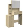 vidaXL Kaptafel met kastje 80x35x132 cm sonoma eikenkleurig