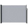 vidaXL Uittrekbaar Zijscherm 117 x 300 cm Polyester Rechthoekig Grijs