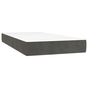 vidaXL Pocketveringmatras medium 120x190x20 cm fluweel donkergrijs