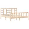 vidaXL Bedframe met hoofdbord massief hout 180x200 cm