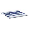 vidaXL Tuinstoelkussens 2 st gestreept 40x40x4 cm stof wit en blauw