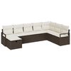 vidaXL Bankstel met kussen 5 pcs poly rattan