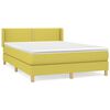 vidaXL Boxspring met matras stof groen 140x200 cm