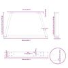 vidaXL Salontafelpoten 2 st V-vormig 60x(30-31,3) cm staal wit