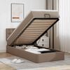 vidaXL Ottoman bed met matrassen en LED's 90x190cm kunstleer