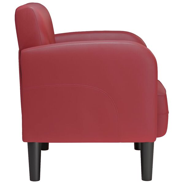 vidaXL Fauteuil met armleuningen 54 cm kunstleer wijnrood