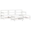 vidaXL 5-delige Loungeset massief grenenhout wit