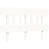 vidaXL Bedframe zonder matras massief grenenhout wit 140x190 cm