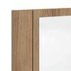 vidaXL Badkamerspiegelkast LED 40x12x45 cm bewerkt hout artisan eiken