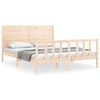 vidaXL Bedframe met hoofdbord massief hout