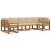 vidaXL Buiten bankenset met kussen 7 pcs Natuurlijk en Beige