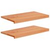 vidaXL Raamkozijnen 2 st Geolied 80x 40 x 2 cm Massief beukenhout