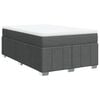 vidaXL Boxspring met matras stof donkergrijs 120x190 cm