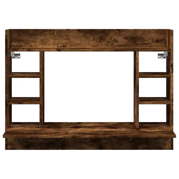 vidaXL Wandbureau 105x48x75 cm bewerkt hout gerookt eikenkleurig