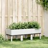 vidaXL Plantenbak met poten 120x40x42 cm polypropeen wit