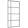 vidaXL Schuifdeur 102,5x205 cm mat ESG-glas en aluminium zwart
