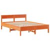 vidaXL Bed met matras massief grenenhout wasbruin 140x190 cm