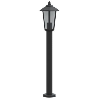 vidaXL Vloerlamp voor buiten 80 cm roestvrijstaal zwart