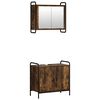 vidaXL Badkamerkastenset 2 st Gerookt eiken 65,5 x 34 x 61 cm