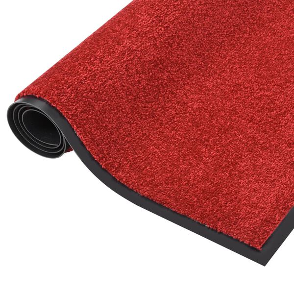vidaXL Deurmat 60x80 cm rood