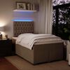 vidaXL Boxspring met matras fluweel lichtgrijs 120x190 cm