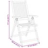 vidaXL 5-delige Eethoek 140x80x74 cm massief acaciahout