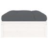 vidaXL Tuinvoetenbank 120x80 cm massief grenenhout wit