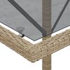 vidaXL 3-delige Bistroset met kussens poly rattan beige