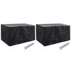 vidaXL Tuinmeubelhoezen 2 st 8 ogen 180x70x90 cm