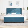 vidaXL Boxspringbed met matras Donkerblauw 180 x 200 cm Stof