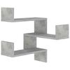 vidaXL Wandschappen Muurmontage Betongrijs 40 x 40 x 49,5 cm