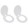 vidaXL Toiletbrillen met deksels 2 st MDF wit