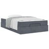 vidaXL Bedframe met matras met matras 2 pcs Dim Grijs Fluweel