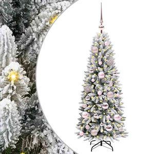 vidaXL Kunstkerstboom Wit 120 cm PVC en Plastic en Staal en PE