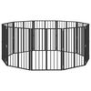 vidaXL Hondenpoort 10 st Zwart 60 x 80 cm Gegalvaniseerd staal