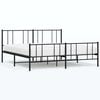 vidaXL Bedframe met hoofd- en voeteneinde metaal zwart 193x203 cm