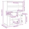 vidaXL Hoge kast 89x40x116,5 cm massief grenenhout honingbruin