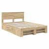vidaXL Bedframe met hoofdeinde Sonoma Eiken 140 x 200 cm Bewerkt hout