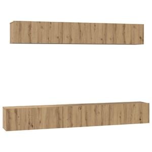 vidaXL Tv-meubelset 5 st Artisan Eiken Bewerkt hout
