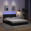 vidaXL Bedframe met LED zonder matras 160x200 cm stof donkergrijs