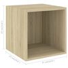 vidaXL Wandkast 37x37x37 cm bewerkt hout sonoma eikenkleurig