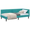 vidaXL Hoekbedframe Turquoise 80 x 200 cm Fluweel